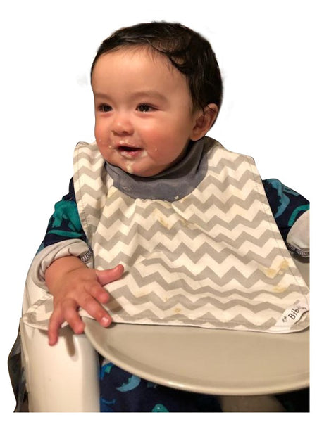 Aqua & White Chevron w/Cantaloupe Collar