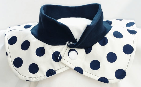 Navy Polka Dots