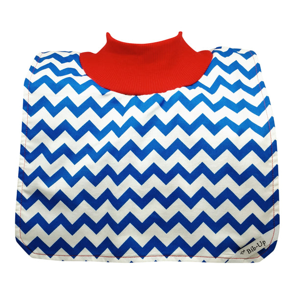 Blue & White Chevron w/Red Collar